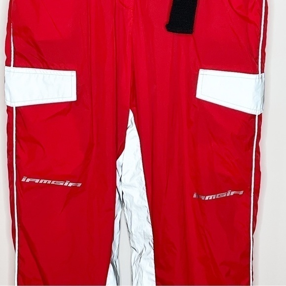 I.am.gia Halo Reflective Utility Red Pants Size Medium - Picture 6 of 13